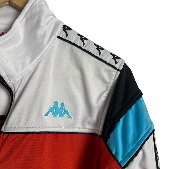 Kappa Banda Merez Men’s Red Colorblock Zip Up Track Jacket Size Small - Picture 3 of 7